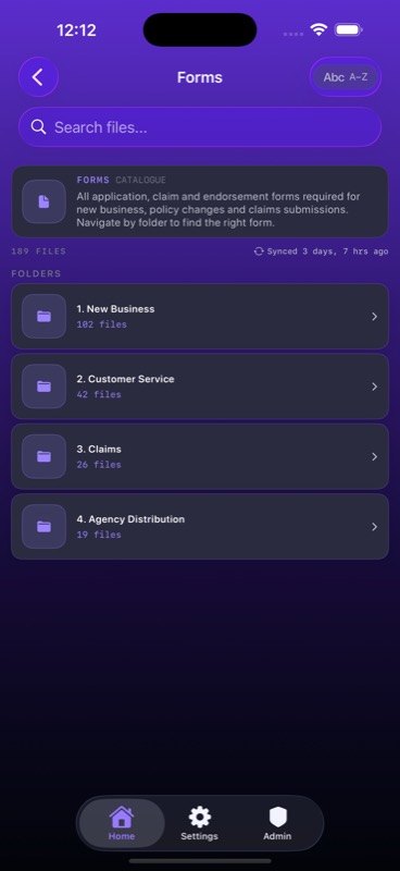 RygonN Forms module screen